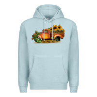 Blue Mist sunflower truck Premium Hoodie - JahusDesignShop