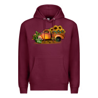 Burgundy sunflower truck Premium Hoodie - JahusDesignShop