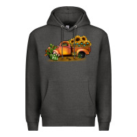 Charcoal Heather sunflower truck Premium Hoodie - JahusDesignShop
