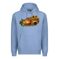 Colony Blue sunflower truck Premium Hoodie - JahusDesignShop
