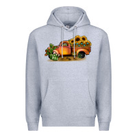 Heather Grey sunflower truck Premium Hoodie - JahusDesignShop