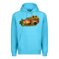 Ocean Blue sunflower truck Premium Hoodie - JahusDesignShop
