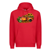 Red sunflower truck Premium Hoodie - JahusDesignShop