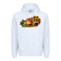 White sunflower truck Premium Hoodie - JahusDesignShop