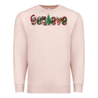 Pale Pink christmas believe Premium Sweatshirt - RanaPortraitStore
