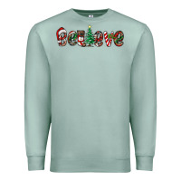 Seafoam christmas believe Premium Sweatshirt - RanaPortraitStore