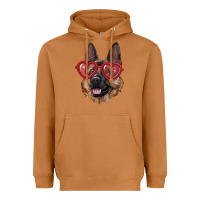 Meerkat German shepherd with love glasses Heavyweight Hoodie - RanaPortraitStore