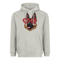 Moon Dust German shepherd with love glasses Heavyweight Hoodie - RanaPortraitStore