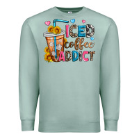 Seafoam iced coffee addict Premium Sweatshirt - Zillion Design Studio