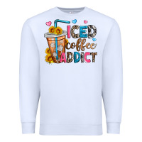 White iced coffee addict Premium Sweatshirt - Zillion Design Studio
