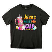 Asphalt Jesus Fills My Cup Easter Heavy Core Tee - CowhideDigitalArt