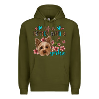 Army Green life is better with a yorkie Premium Hoodie - Jasminsmagicworld