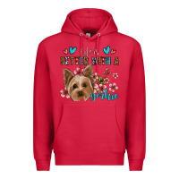 Cardinal life is better with a yorkie Premium Hoodie - Jasminsmagicworld