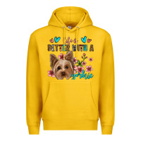 Lemon life is better with a yorkie Premium Hoodie - Jasminsmagicworld