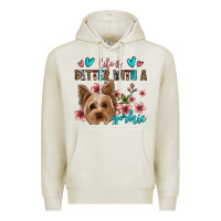 Oatmeal Heather life is better with a yorkie Premium Hoodie - Jasminsmagicworld