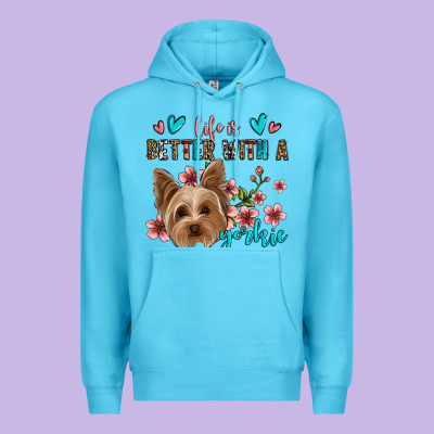Life Is Better With A Yorkie Premium Hoodie Designed By Jasminsmagicworld