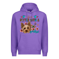 Purple life is better with a yorkie Premium Hoodie - Jasminsmagicworld