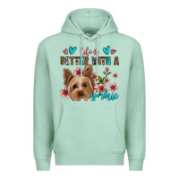 Seafoam life is better with a yorkie Premium Hoodie - Jasminsmagicworld