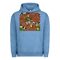 Pigment Pebble Blue texas cactus Urban Hoodie - AdoDesignShop