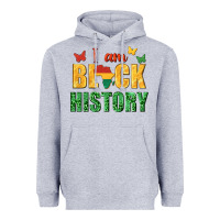 Heather Grey i am black history juneteenth Heavyweight Hoodie - texasbilliewilder