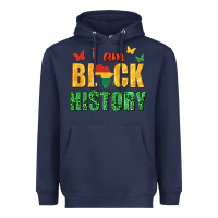 Navy i am black history juneteenth Heavyweight Hoodie - texasbilliewilder