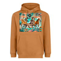 Meerkat western running horses Heavyweight Hoodie - Zillion Design Studio