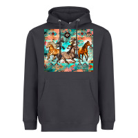 Smoke western running horses Heavyweight Hoodie - Zillion Design Studio