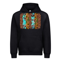 Black sunflower cactus leopard brushstroke Urban Hoodie - AdoDesignShop