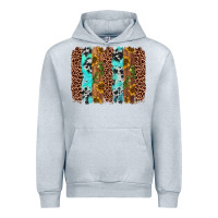 Heather Grey sunflower cactus leopard brushstroke Urban Hoodie - AdoDesignShop