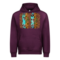 Mauve Wine sunflower cactus leopard brushstroke Urban Hoodie - AdoDesignShop