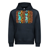 Navy sunflower cactus leopard brushstroke Urban Hoodie - AdoDesignShop
