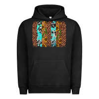 Pigment Black sunflower cactus leopard brushstroke Urban Hoodie - AdoDesignShop