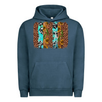 Pigment Midnight Navy sunflower cactus leopard brushstroke Urban Hoodie - AdoDesignShop
