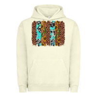 Sunflower Cactus Leopard Brushstroke Urban Hoodie | Teevron