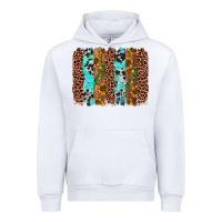 White sunflower cactus leopard brushstroke Urban Hoodie - AdoDesignShop