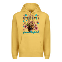 Antique Gold life is better with a german shepherd Premium Hoodie - Jasminsmagicworld