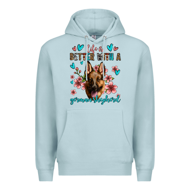 Life Is Better With A German Shepherd Premium Hoodie by Jasminsmagicworld | Teevron