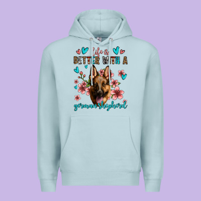 Life Is Better With A German Shepherd Premium Hoodie Designed By Jasminsmagicworld