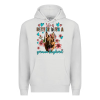 Dove Grey life is better with a german shepherd Premium Hoodie - Jasminsmagicworld