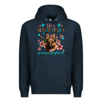 Navy life is better with a german shepherd Premium Hoodie - Jasminsmagicworld