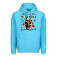Ocean Blue life is better with a german shepherd Premium Hoodie - Jasminsmagicworld
