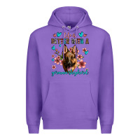 Purple life is better with a german shepherd Premium Hoodie - Jasminsmagicworld
