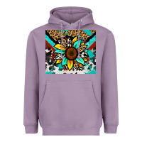 Lavender turquoise gemstone sunflower Heavyweight Hoodie - Zillion Design Studio