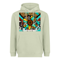 Matcha turquoise gemstone sunflower Heavyweight Hoodie - Zillion Design Studio