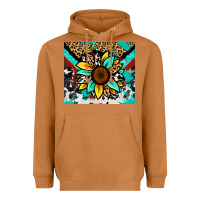 Meerkat turquoise gemstone sunflower Heavyweight Hoodie - Zillion Design Studio