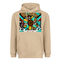 Mushroom turquoise gemstone sunflower Heavyweight Hoodie - Zillion Design Studio
