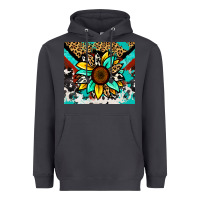 Smoke turquoise gemstone sunflower Heavyweight Hoodie - Zillion Design Studio