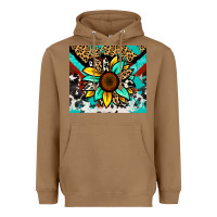 Toasted Coconut turquoise gemstone sunflower Heavyweight Hoodie - Zillion Design Studio