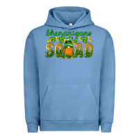 Pigment Pebble Blue shenanigans squad gnomes shamrock gold leopard glitter Urban Hoodie - Artiststas
