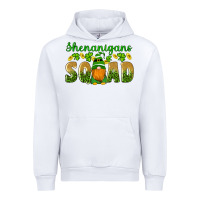 White shenanigans squad gnomes shamrock gold leopard glitter Urban Hoodie - Artiststas